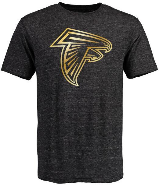 Mens Atlanta Falcons Pro Line Black Gold Collection Tri-Blend T-Shirt
