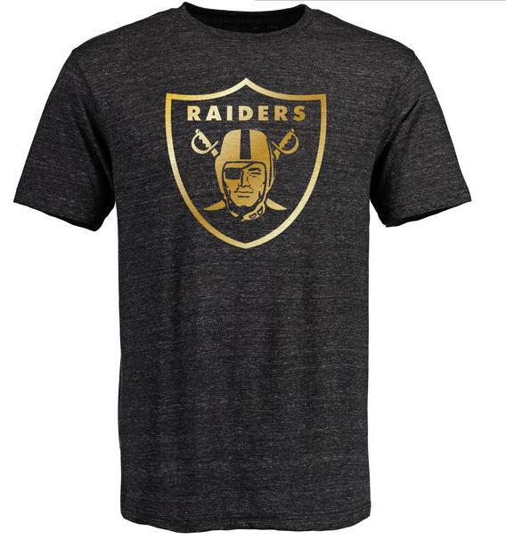 TMens Oakland Raiders Pro Line Black Gold Collection Tri-Blend T-Shirt