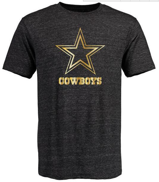 Mens Dallas Cowboys Pro Line Black Gold Collection Tri-Blend T-Shirt