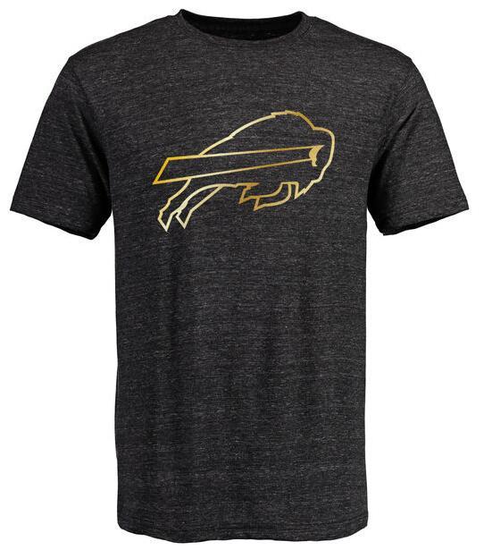 Mens Buffalo Bills Pro Line Black Gold Collection Tri-Blend T-Shirt