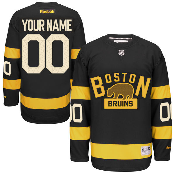 NHL Boston Bruins Jersey Black Custom Jersey