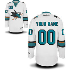 NHL San Jose Sharks Custom White Jersey