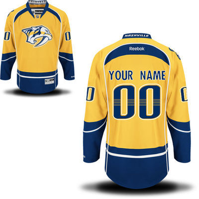 NHL Buffalo Sabres #00 Your Name Yellow Custom Jersey
