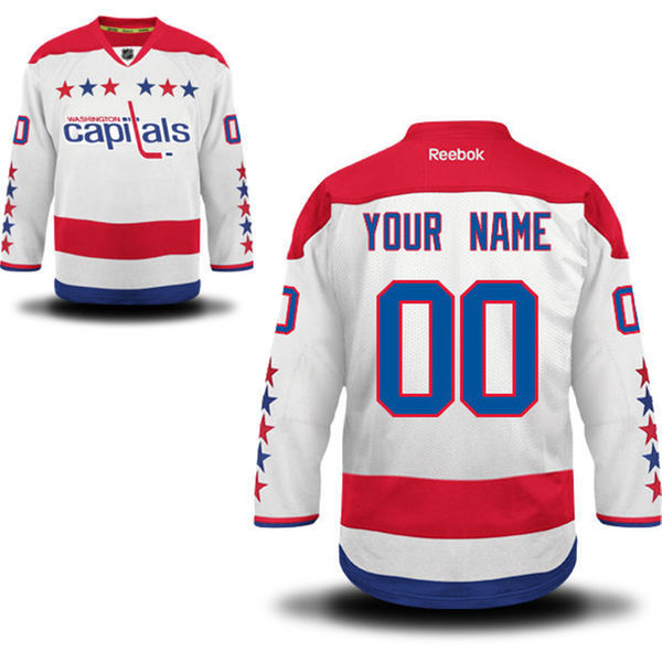 NHL Washington Capitals #00 Your Name Custom White Women Jersey