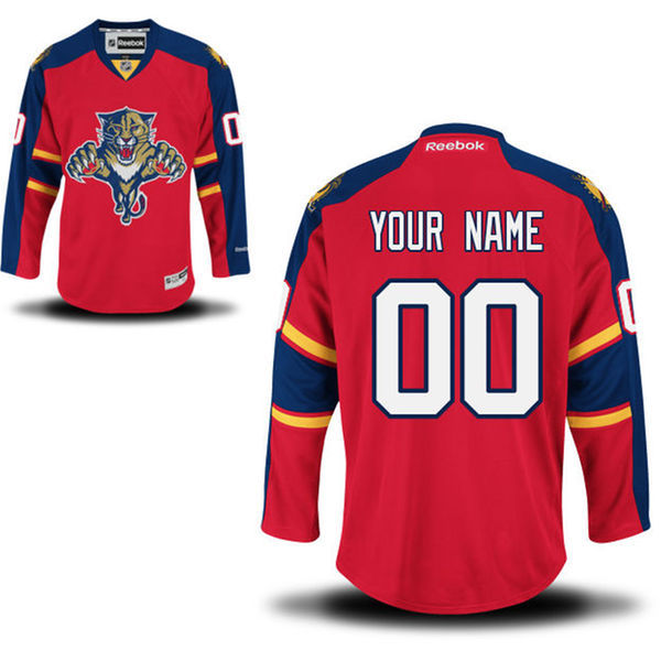 NHL Florida Panthers #00 Your Name Red Custom Jersey