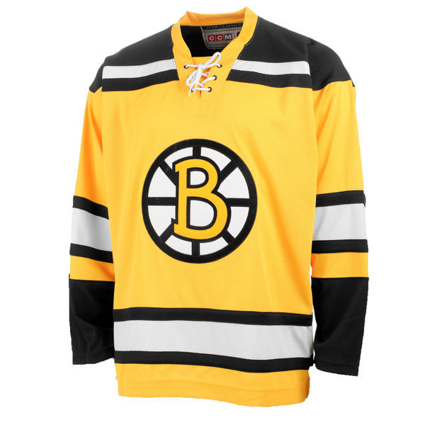 NHL Boston Bruins Jersey Yellow Custom Jersey