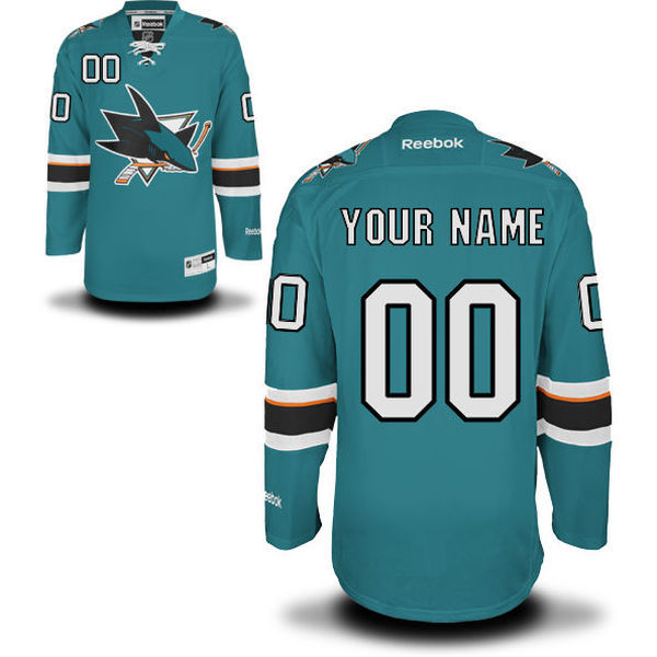 NHL San Jose Sharks Custom Green Jersey