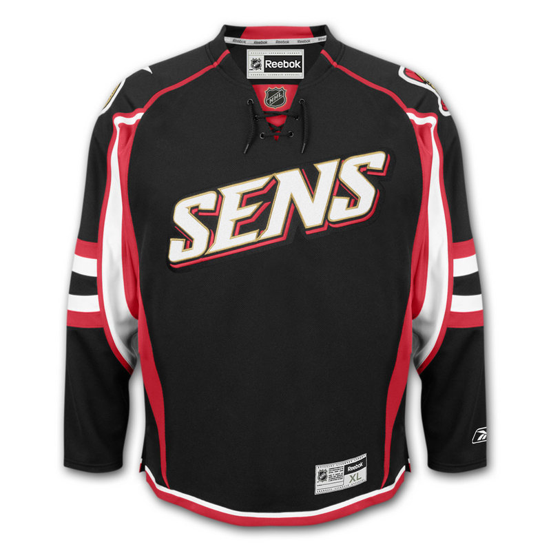 NHL Ottawa Senators Custom Black Premier Jersey