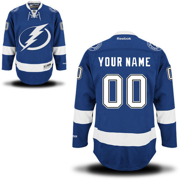 NHL Tampa Bay Lightning #00 Your Name Blue Custom Jersey