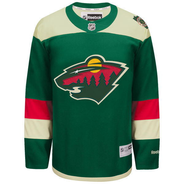 NHL Minnesota Wild Custom Jersey in Green