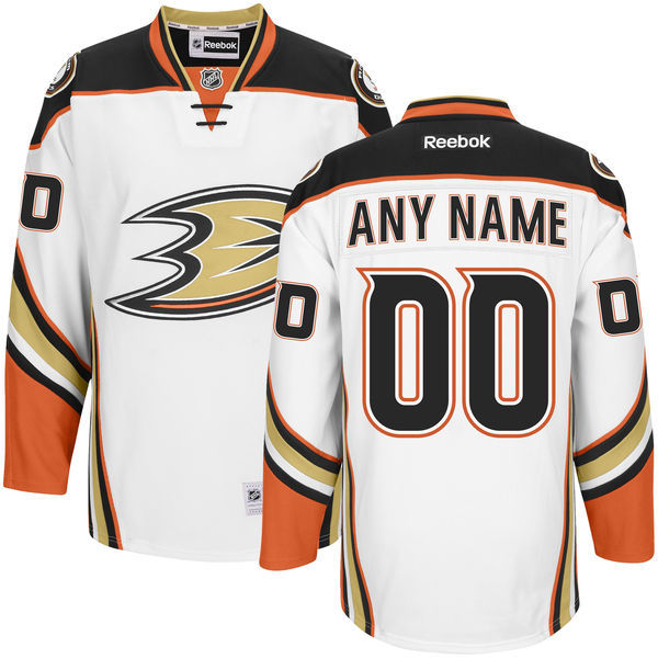 NHL Anaheim Ducks Custom White Jersey