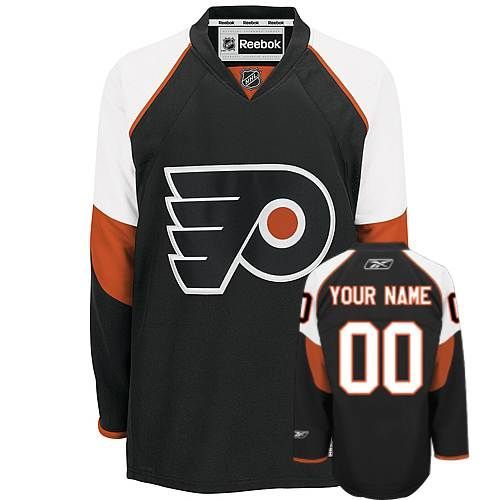 NHL Philadelphia Flyers #00 Your Name Black Custom Jersey