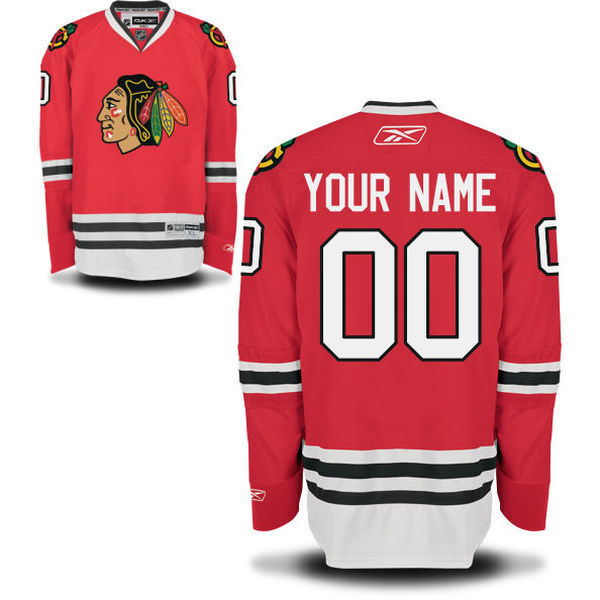 NHL Chicago Blackhawks Customized Name and Number Red Jersey