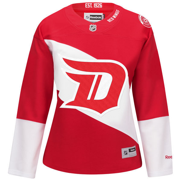 NHL Detroit Red Wings Custom Red Women Jersey