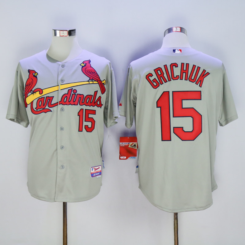 MLB St. Louis Cardinals #15 Grichuk Grey Jersey