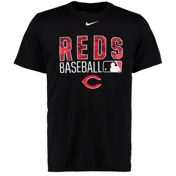 MLB Cincinnati Reds Black Mens T-Shirt