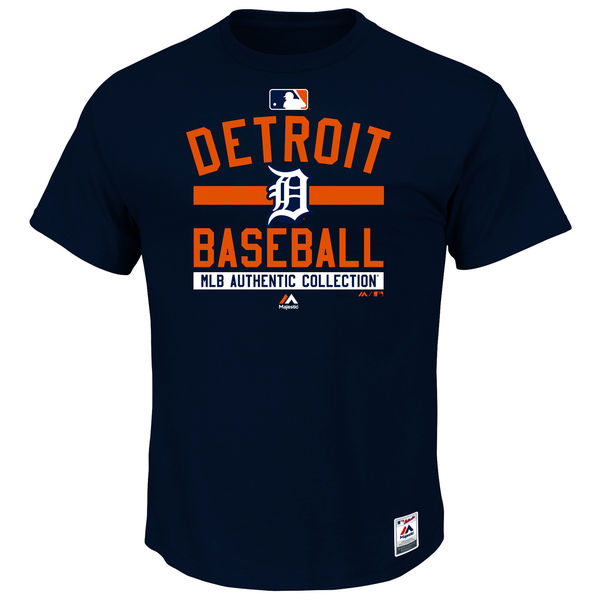 MLB Detroit Tigers Black Color Mens T-Shirt