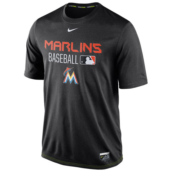 MLB Miami Marlins Mens Black T-Shirt