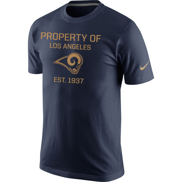 Los Angeles Rams Nike Property Of Performance T-Shirt - Navy 