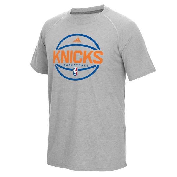 New York Knicks adidas On-Court climalite Pre-Game T-Shirt - Gray