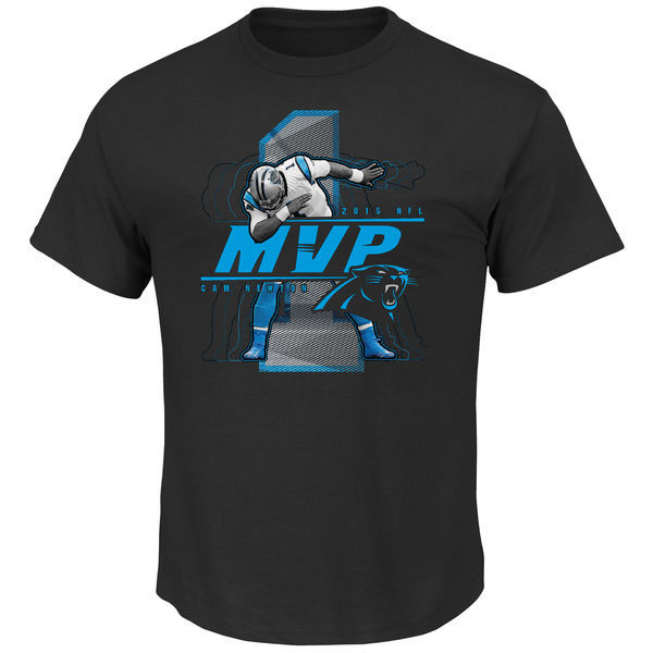 Cam Newton Carolina Panthers Majestic 2015 NFL Honors MVP Dab Name & Number T-Shirt - Black 