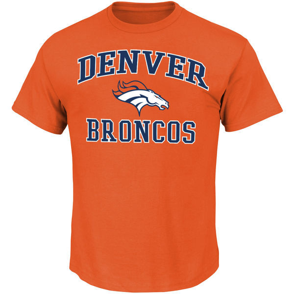 Denver Broncos Majestic Big and Tall Heart & Soul III T-Shirt  Orange 