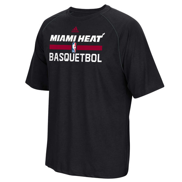 Miami Heat adidas Noches Ene-Be-A Practicewear Performance T-Shirt - Black