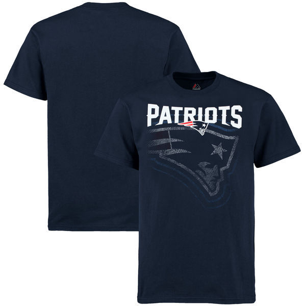 New England Patriots Majestic Empty Backfield T-Shirt - Navy 
