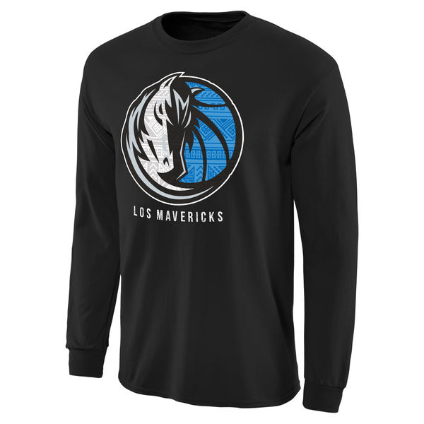 Dallas Mavericks Noches Enebea Long Sleeve T-Shirt - Black