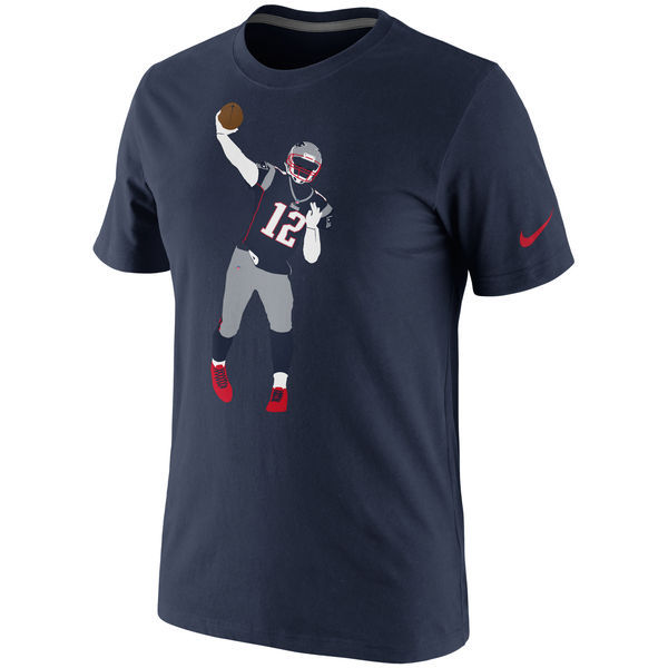 Tom Brady New England Patriots Nike Silhouette T-Shirt - Navy 
