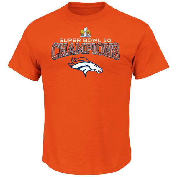 Denver Broncos Majestic Super Bowl 50 Champions Choice VIII T-Shirt - Orange 