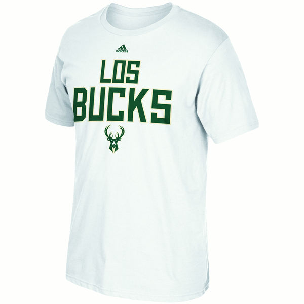 Milwaukee Bucks adidas Noches Ene-Be-A T-Shirt - White