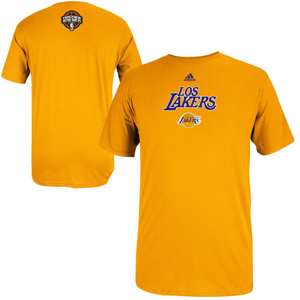 Los Angeles Lakers 2014 Noches Enebea T-Shirt - Gold