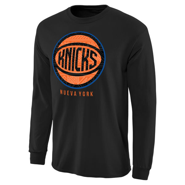 New York Knicks Noches Enebea Long Sleeve T-Shirt - Black