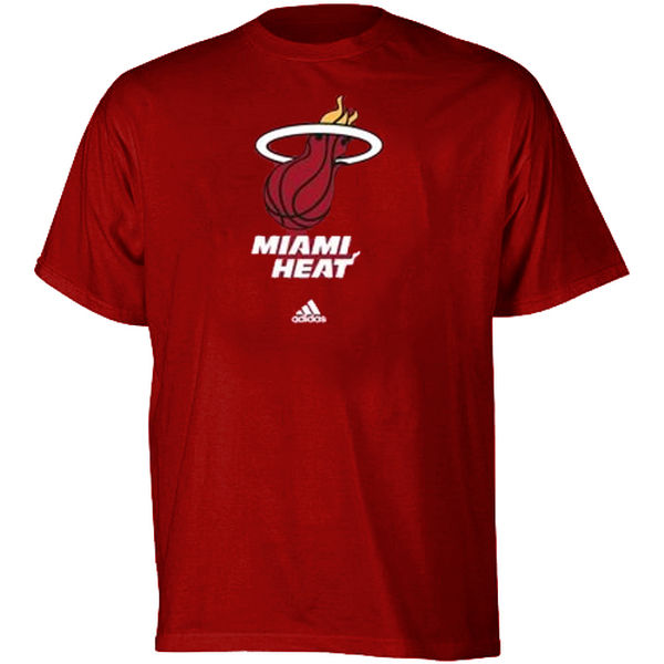 Miami Heat Full Primary Logo T-Shirt - Red