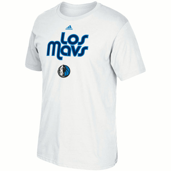 Dallas Mavericks adidas Noches Ene-Be-A T-Shirt - White