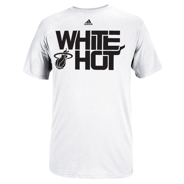 Miami Heat White Hot Playoffs Slogan T-Shirt - White