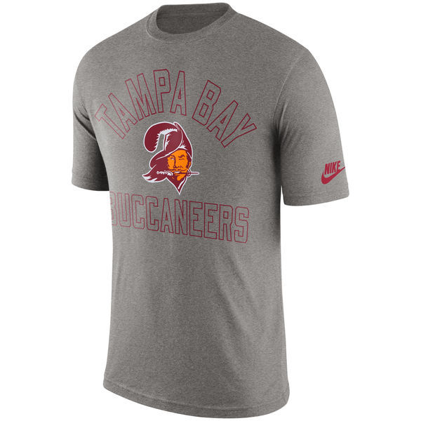 Tampa Bay Buccaneers Nike Retro Logo II T-Shirt - Heather Gray 