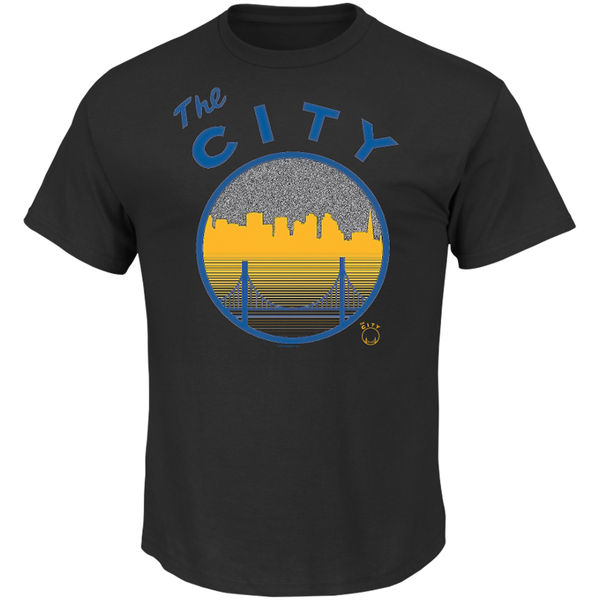 Golden State Warriors Majestic Reflective Skyline Tee - Black