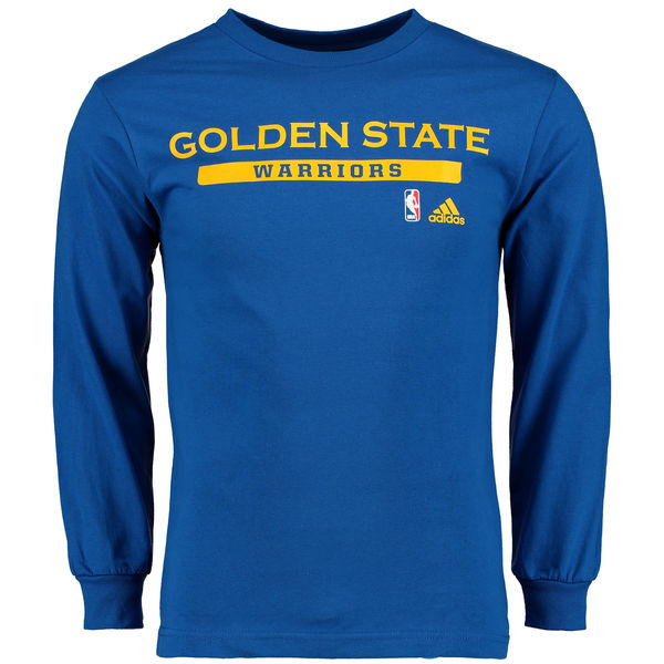 Golden State Warriors adidas Cut and Paste Long Sleeve T-Shirt - Royal