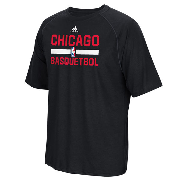 Chicago Bulls adidas Noches Ene-Be-A Practicewear Performance T-Shirt - Black