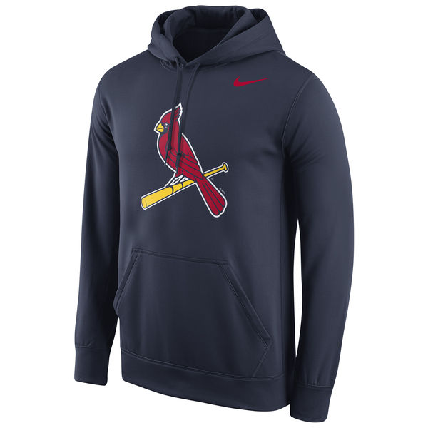 St. Louis Cardinals Nike Logo Performance Pullover Hoodie - Navy