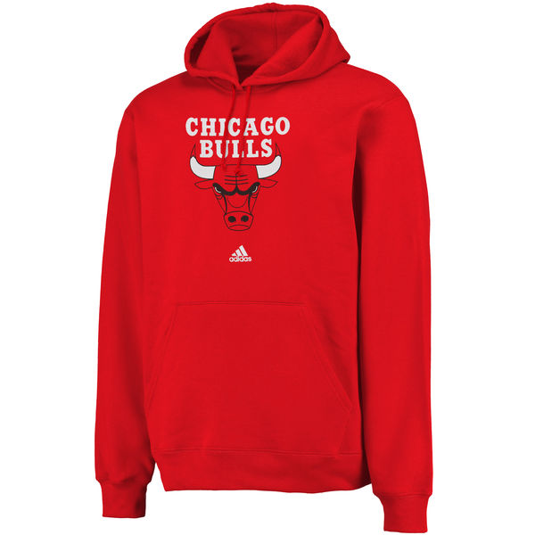 Chicago Bulls Logo Pullover Hoodie Sweatshirt - Red