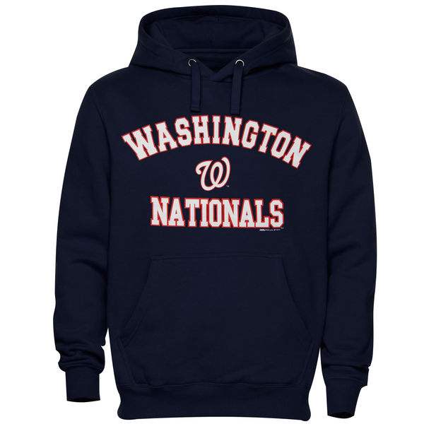 Washington Nationals Stitches Fastball Fleece Pullover Hoodie  Navy Blue