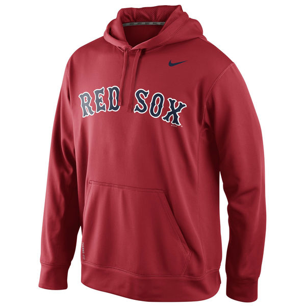 Boston Red Sox Nike Mens KO Wordmark Perfomance Hoodie - Red