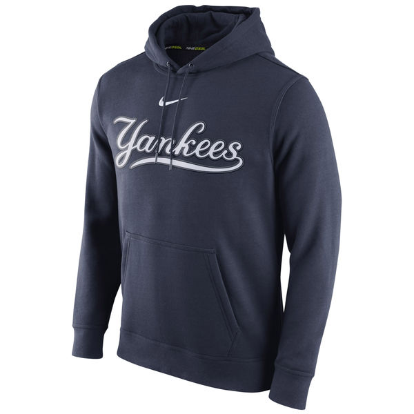 New York Yankees Nike Club Pullover Hoodie - Navy Blue