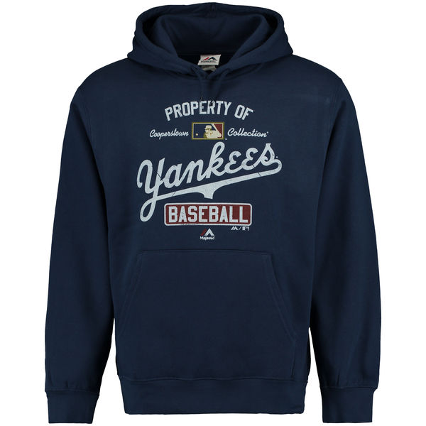 New York Yankees Majestic Vintage Property of Hoodie - Navy