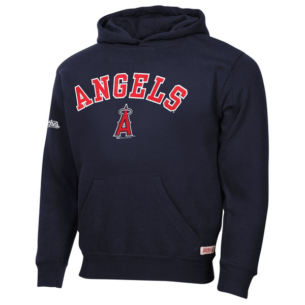 Los Angeles Angels of Anaheim Stitches Fastball Fleece Pullover Hoodie  Navy Blue