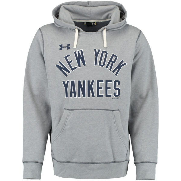 New York Yankees Under Armour Legacy Fleece Hoodie - Gray