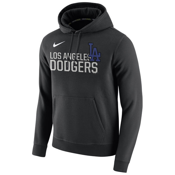 L.A. Dodgers Nike Club Fleece Pullover Hoodie - Black